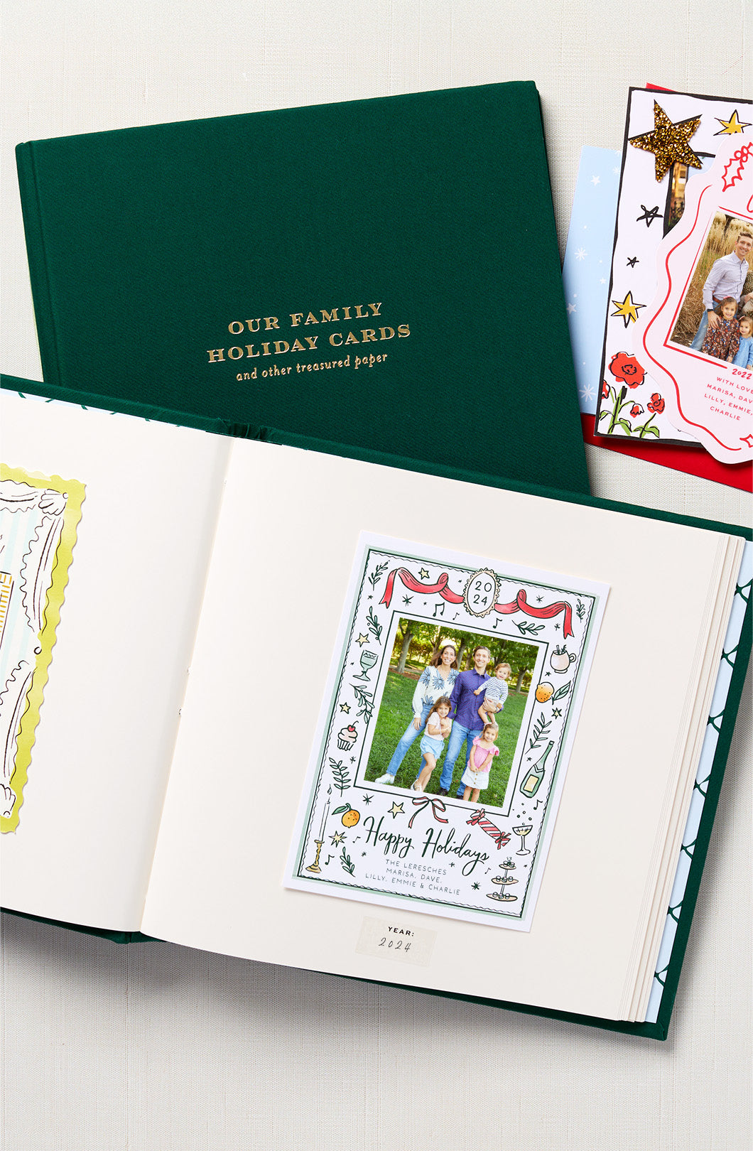 christmas card binder Luxe Holiday Card Keepsake Book