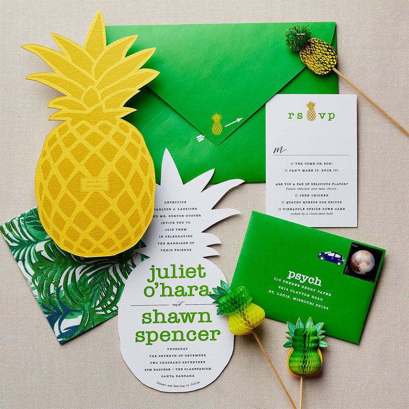 Famous Couples’ Wedding Invitation Challenge: Psych’s Juliet O’Hara and Shawn Spencer