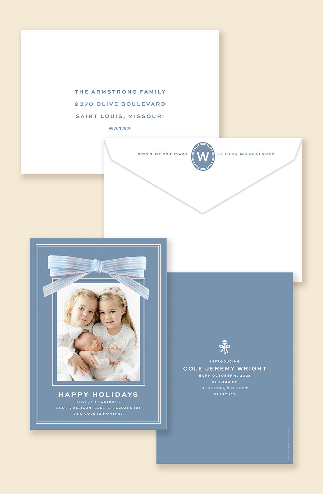 Attached Bow: Solid and Striped