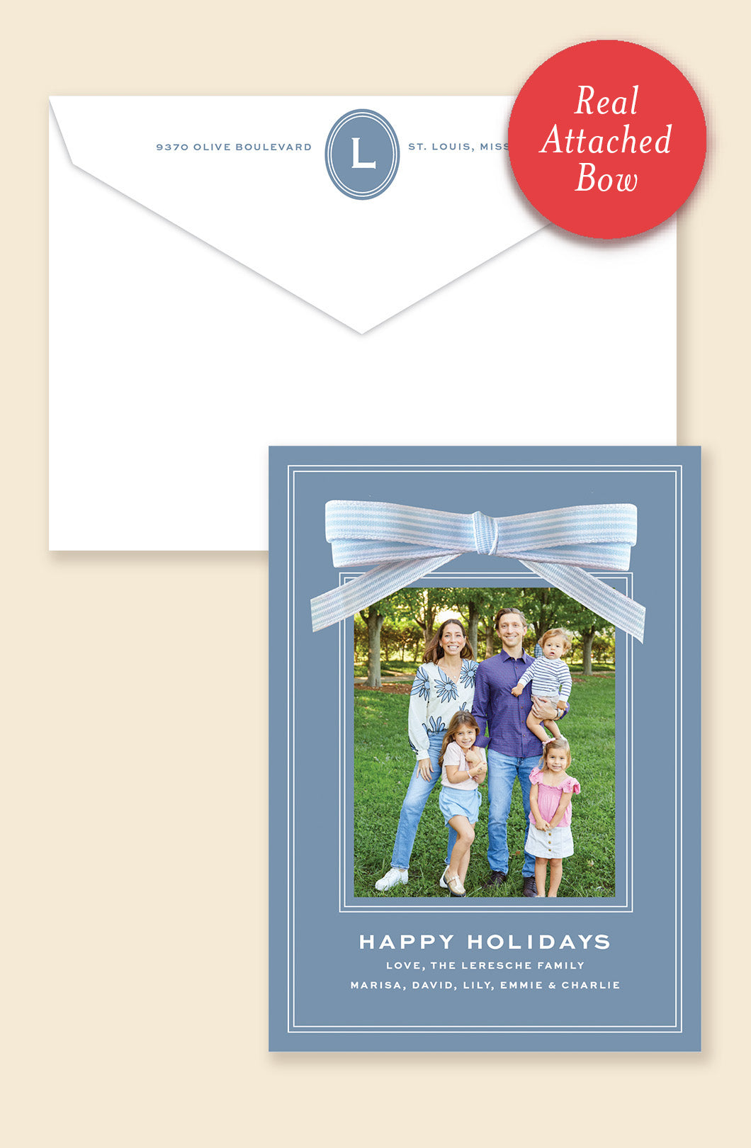 Attached Bow: Solid and Striped