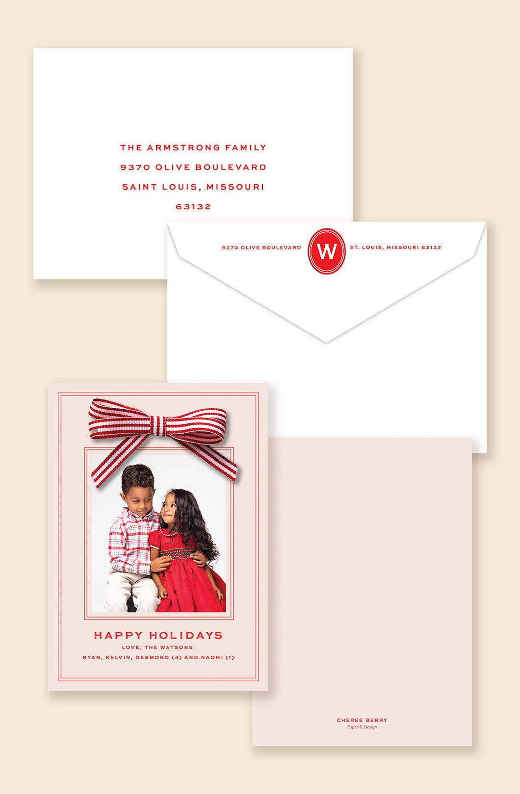 Attached Bow: Solid and Striped