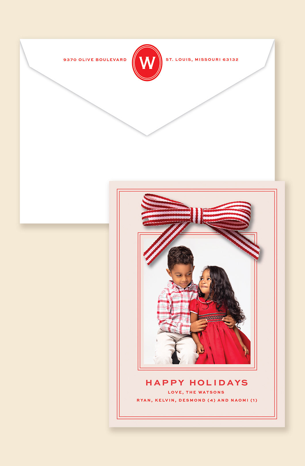 Attached Bow: Solid and Striped