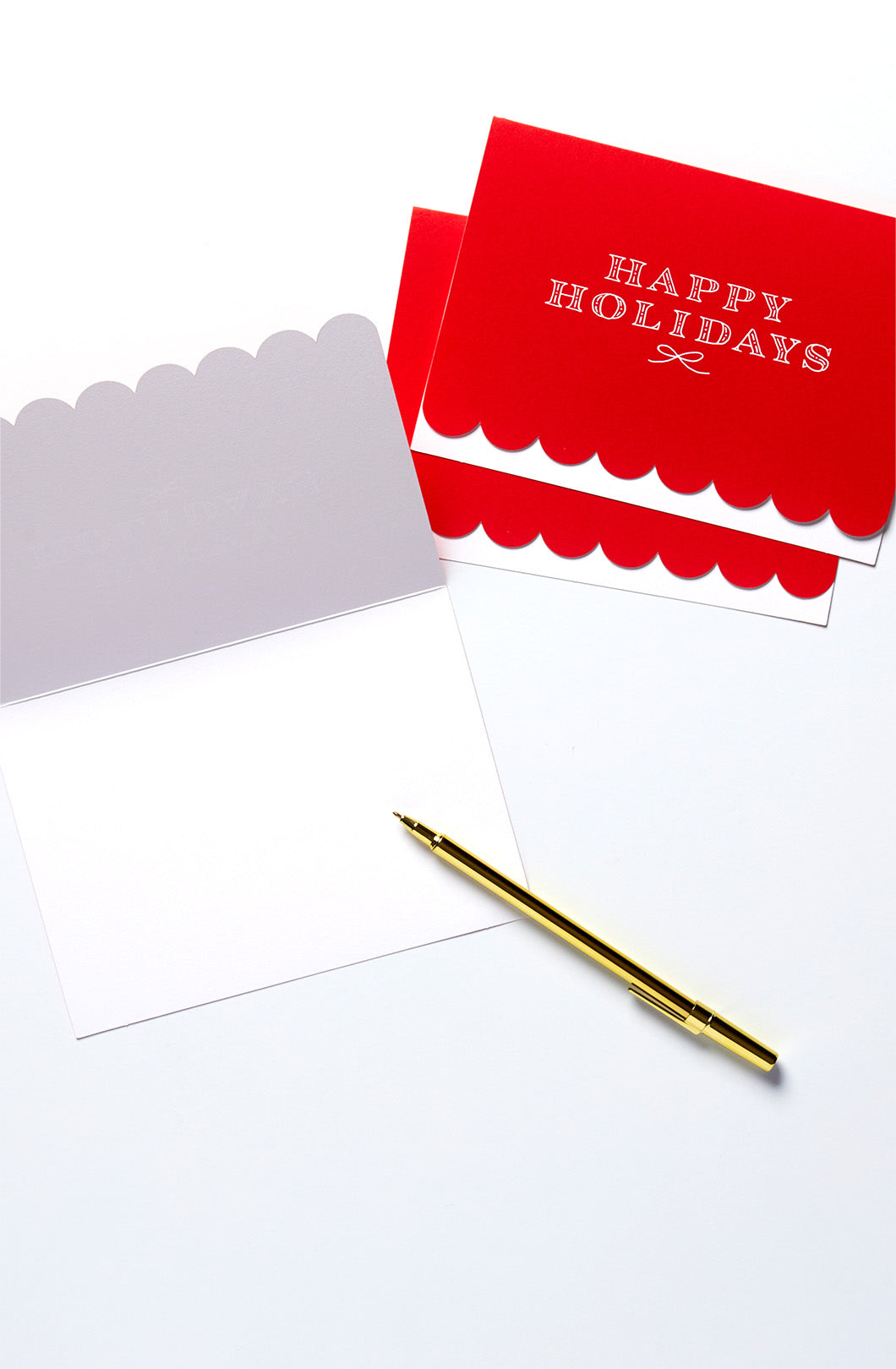 Scalloped Holiday Stationery