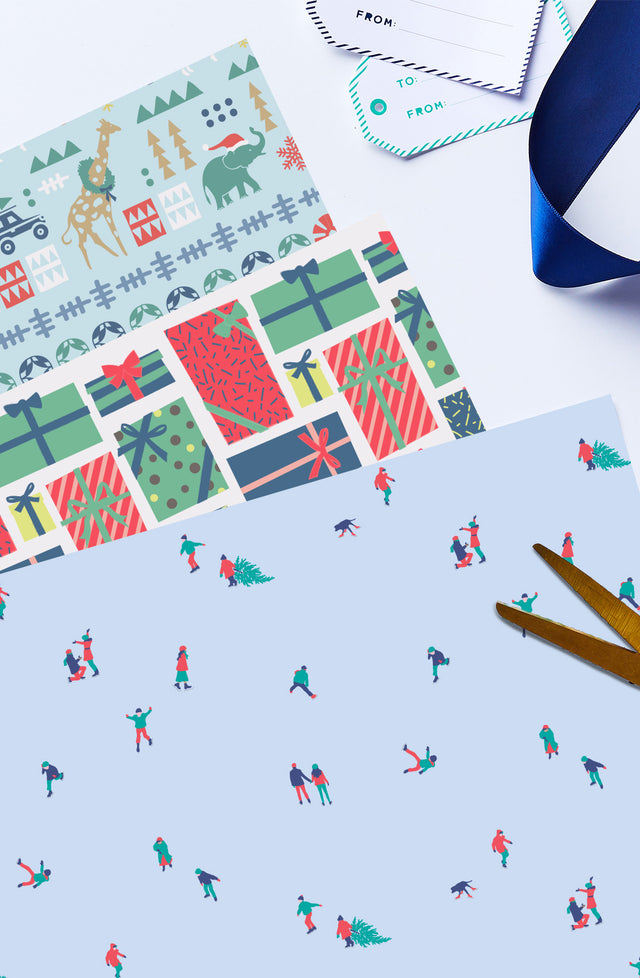 Wrapping Paper Bundle – Wintertime Whimsy