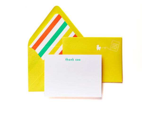 thank coo boxed stationery