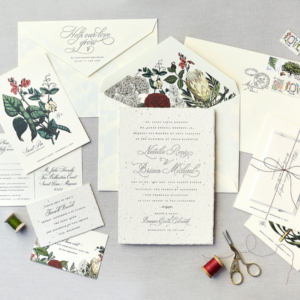 seed paper wedding invitation