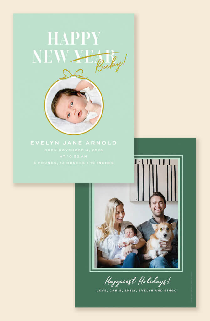 New baby holiday card from Cheree Berry Paper & Design